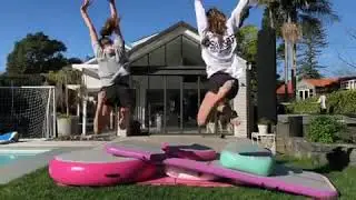 Attractive white and pink airblock gymnastics quotes mint air spot tumbling