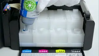Epson L312 - заправка и первый запуск