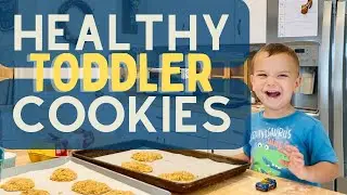 Peanut Butter Banana Oat Cookies | Healthy Cookies for Toddlers and Kids | Easy Stir and Bake Recipe