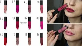 Golden Rose LONGSTAY LIQUID MATTE LIPSTICK  Matowe płynne pomadki SWATCHES , RECENZJA