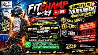 LIVE STREAMING FITCHAMP #BGMI CUTOM ROOM