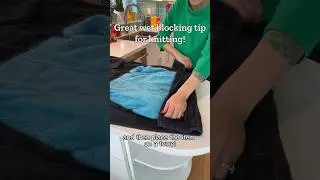 Совет по блокировке вязания: используйте полотенце! #советыповязанию #вязание