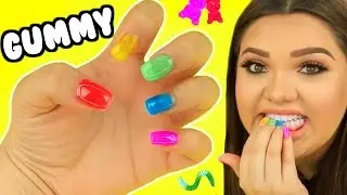 DIY GUMMY EDIBLE NAILS! Gummy Bears, Gummy worms, & More!