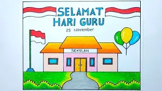 Menggambar hari guru yang mudah - Poster hari guru