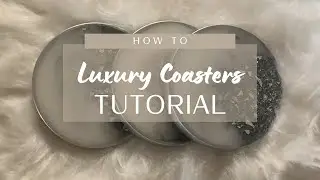 Easy Technique for Gorgeous White and Silver Luxury Coasters, Resin Art Coasters