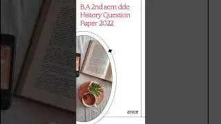 MDU B.A 2nd Sem History Paper 2022 | Distance Exam Question #badistance #mduba #mdu #mdudistance