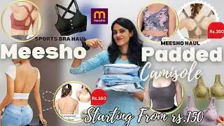 ❌️ Don't Buy Wrong Bra Meesho Sports Bra Haul | Padded Camisole, Gym Wear #meeshohaul #camisole 