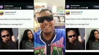 KanYe WesT spoke on Kim Kardashian failing bar exam! Says she failed the Marriage 1ST??!