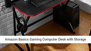 Amazon Basics Gaming Computer Desk with Storage for Controller