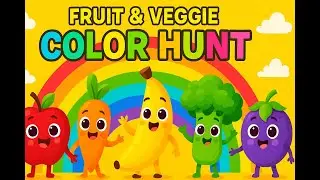 🎨 Fruit & Veggie Color Hunt 🌈 | Learn Colors with Food |  Educational Rhyme for Kids @LearnFunSpot1​