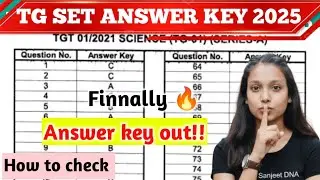 TG SET Answer Key date 2025 | How to check TG SET Answer Key 2025 | TG SET Answer Key 2025 | TG Set
