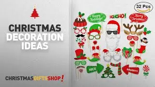 Top Christmas Decorations Party: Tinksky Christmas Party Photo Booth Props Creative Happy Christmas