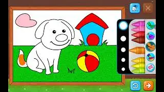 “Coloring a Dog with a Ball 🐶⚽ | Learn Colors for Kids | Tiny Color Tales”