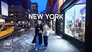 New York City Night Walk 🌃 Lovely Evening stroll in Midtown Manhattan