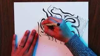 Deep Calm Drawing ASMR: Fluid Ink Textures  〰️ (No Talking)