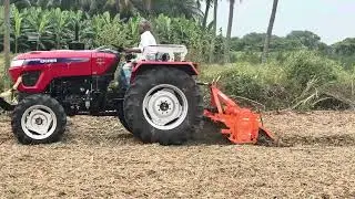 Eicher 551 prima G3 12+3 with IPTO performance at sugarcane harvested field black soil 