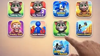 Playing Multiple Mobile Games | Talking Tom, Count Master & More