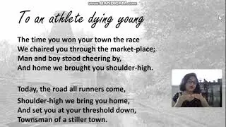 Poetry : A E Housman (TheShropshireLad: 