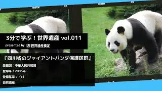 3分で学ぶ！世界遺産vol.011「四川省のジャイアントパンダ保護区群」
