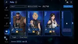 Final fantasy 7 ever crisis, how to arrange solo party, & how to choose, equip weapons, materia