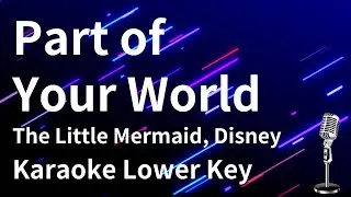 【Karaoke Instrumental】Part of Your World / The Little Mermaid, Disney 【Lower Key】