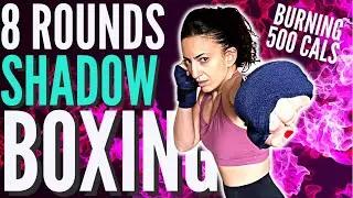 BURNING🔥8 Rounds SHADOW BOXING Workout (500 CAL -30 MIN)//SYLVIA NASSER