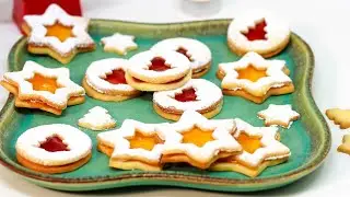 🎄 LINZER PL&Auml;TZCHEN nach Omas Art &ndash; himmlisch m&uuml;rb & marmeladig fruchtig!