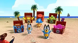 BLUEY Pirate Adventure | Learn Colors, Counting & Shapes | Educational Pretend Play with Bluey Toys
