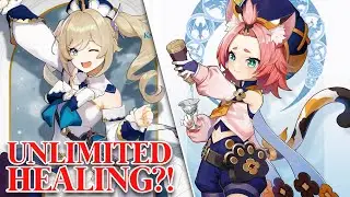 C6 DIONA & BARBARA *INSANE* DOUBLE HEALER TEAM! (Genshin Impact 1.1)