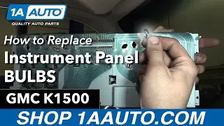 How to Replace Instrument Panel Bulbs 88-98 GMC K1500