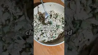 Easy & delicious dill pickle chicken salad!! Full recipe: madaboutfood.co/dill-pickle-chicken-salad