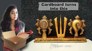 Easy Shankh Chakra Namam Showpiece making at home | Diwali Gift idea | diy home decor