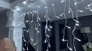 Ollny Icicle Lights Outdoor Cool White, 720LED 60FT Christmas Lights with Remote 8 Modes IP44 Waterp