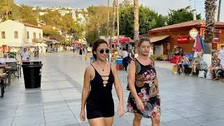 4K HDR 🇹🇷 Walking Romantic Kas (Antalya) - The Old Town. Turkey Travel