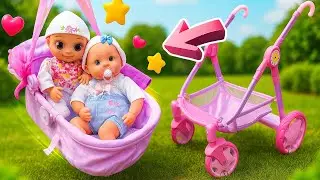 Качели заняты! Что придумала мама для куклы Беби Бон?