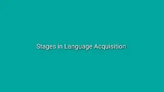 Child language acquisition
