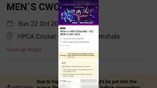 ICC ODI World Cup 2023 | tickets of icc World Cup 2023| #iccworldcup2023 #ticketsofwc23 #bookmyshow