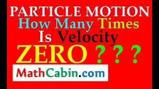 Particle Motion Calculus problem #2 ! ! ! ! !