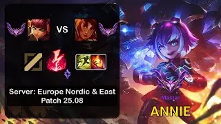 Annie Mid vs Taliyah - NA Master - Patch 25.08