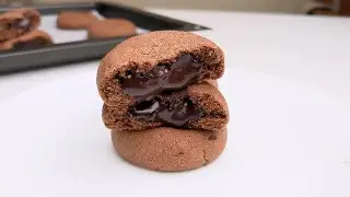 Super Easy Eggless Choco Lava Cookies | Choco fill Cookies | Chocolate lava Cookies