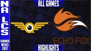 FlyQuest vs Echo Fox ALL GAMES Highlights | NA LCS Week 5 Summer 2017 | FLY vs FOX
