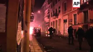 Police clash with demonstrators at rally to mark fifth anniversary of teenager's death