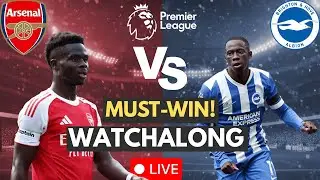 ARSENAL vs BRIGHTON LIVE 🔴 | Premier League Watchalong | Title Race Pressure! | Football Rig