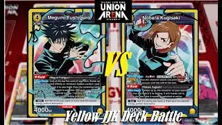 Yellow JJK Deck Battle Nobara vs Megumi UNION ARENA