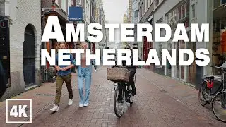 AMSTERDAM Luxury Stores to Van Gogh Museum &bull; 4K 60fps ASMR Real Time Virtual Walking Tour