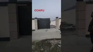 Caifu residentail automatic sliding gate with build in pedestrian gate