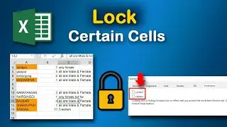 How to lock or protect certain cells in Excel