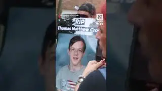 Person Holds Sign Outside RNC Calling Thomas Matthew Crooks A 'Hero'
