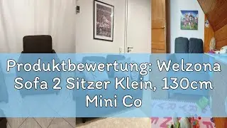 Produktbewertung: Welzona Sofa 2 Sitzer Klein, 130cm Mini Couch Klein, Gem&uuml;tliches kleines Sofa f&uuml;r