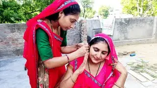 ear pinching in Village style #nose pinching video 👍🥰 Jiya meena #village life video